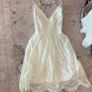 Elegant Lace White Dress